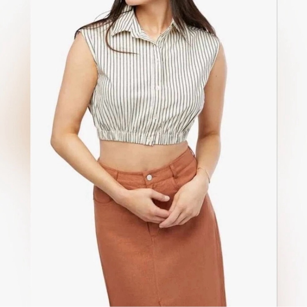 WeWoreWhat Pop Over Sleeveless Top